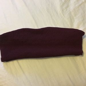 XS Maroon Strapless LA Hearts Bikini Top